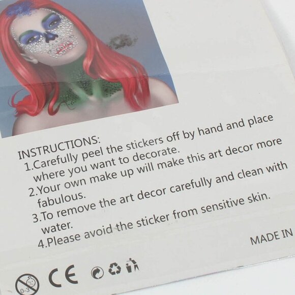 Halloween Skull Face Gems - New In Package - Picture 3 of 5
